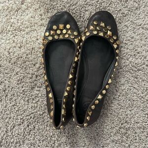 Tory Burch brown studded ballet flats size 8.5